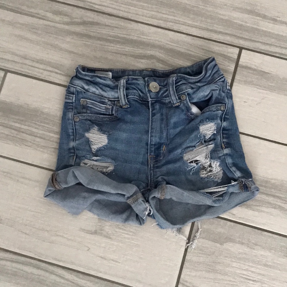 American Eagle Next Stretch Level Destroyed Jean Shorts | 00
